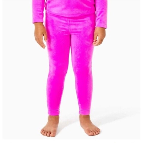 Lilly Pulitzer Other - Lilly Pulitzer Kids Little Girls Maia Velour Leggings Size Large